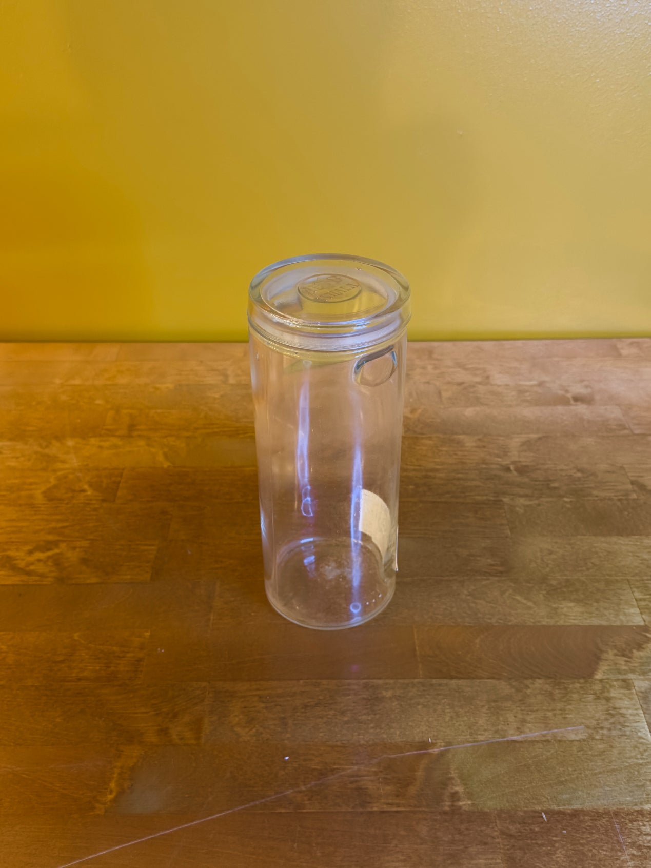 Harvinainen Viialan lasitehtaan purkki