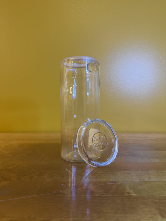 Harvinainen Viialan lasitehtaan purkki